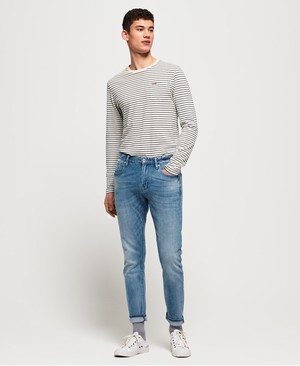 Superdry Tyler Slim Flex Férfi Farmer Világos Kék | WDEPR7509